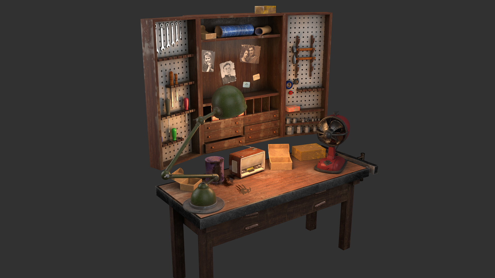 Vintage Workshop Table